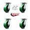 Service Caster 6 Inch Green Poly on Cast Iron Caster Set with Roller Bearings and Swivel Locks SCC-35S620-PUR-GB-BSL-4 - alternate 2